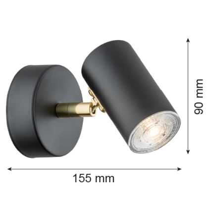 Argon 4210 - Foco de teto LAGOS 1xGU10/5W/230V preto/latão