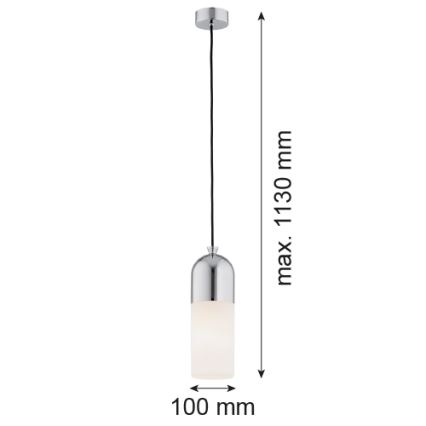 Argon 4211 - Candelabro suspenso BURGOS 1xE27/15W/230V cromado brilhante