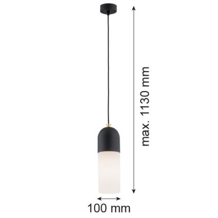 Argon 4213 - Candelabro suspenso BURGOS 1xE27/15W/230V preto
