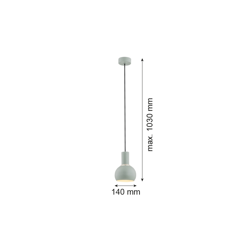 Argon 4214 - Candelabro suspenso SINES 1xE27/15W/230V verde