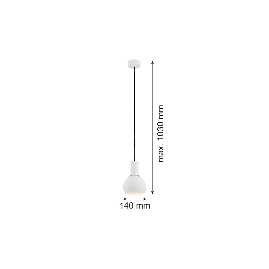 Argon 4215 - Candelabro suspenso SINES 1xE27/15W/230V d. 14 cm branco