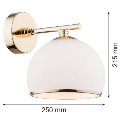 Argon 4255 - Iluminação de parede MARBELLA 1xE27/15W/230V latão