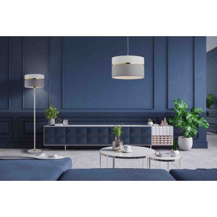 Argon 4285 - Candelabro suspenso KASER 1xE27/15W/230V cinzento/branco/bronze