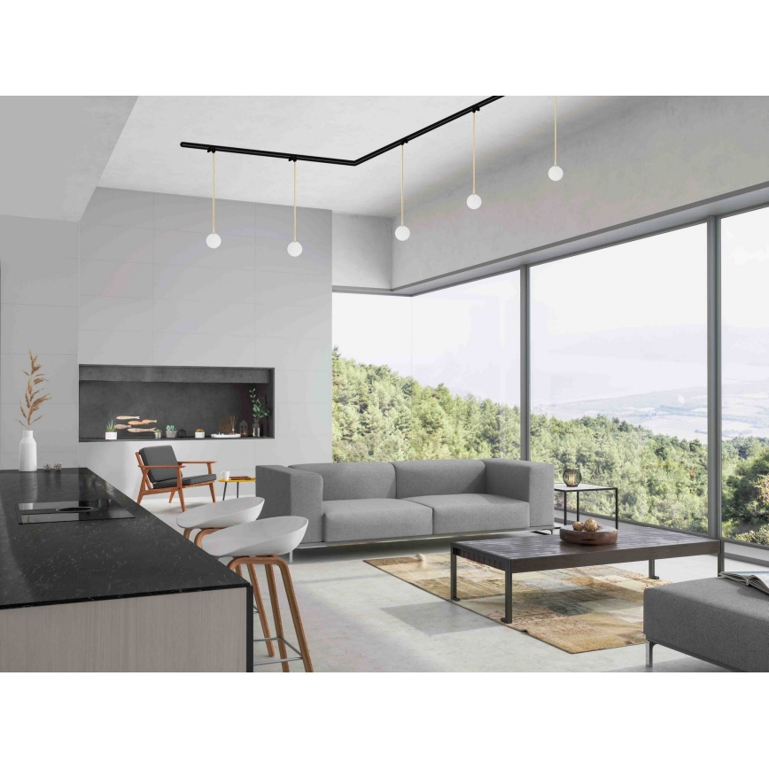 Argon 4308 - Candelabro suspenso para sistema de carril BANG 1xG9/6W/230V latão