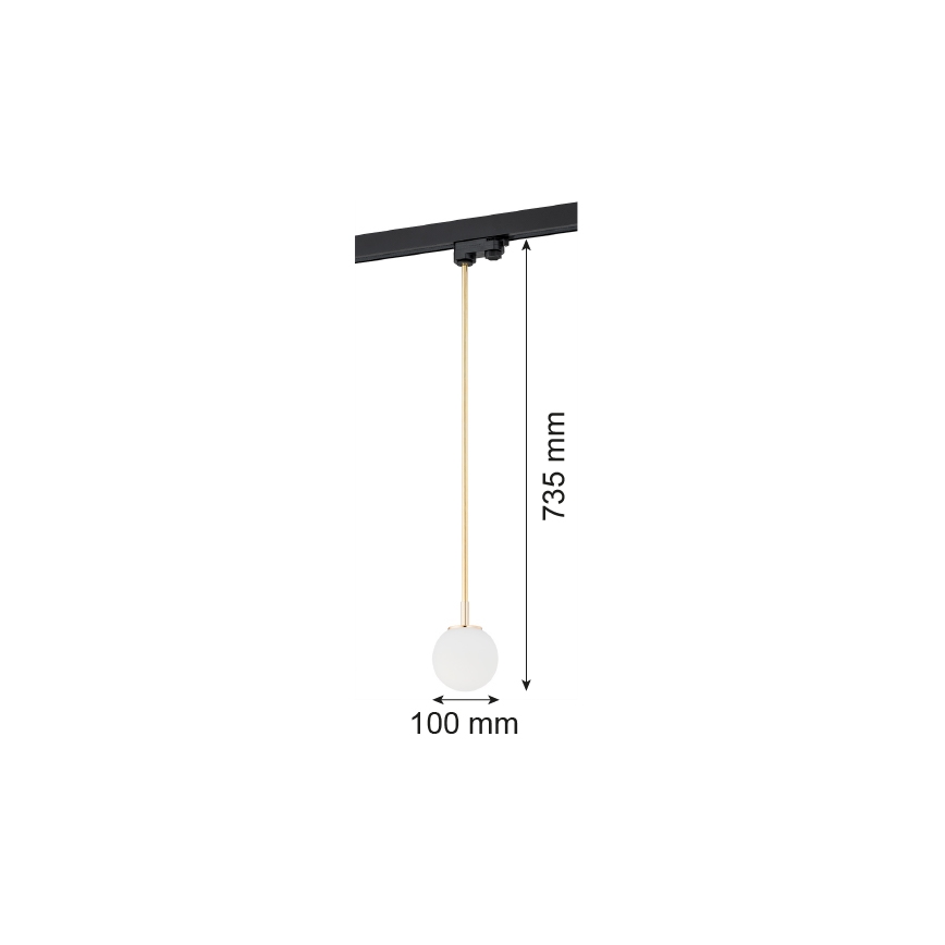 Argon 4308 - Candelabro suspenso para sistema de carril BANG 1xG9/6W/230V latão