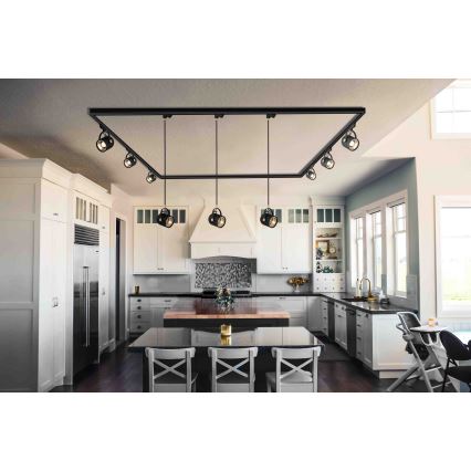 Argon 4311 - Foco para sistema de carril NET 1xE27/15W/230V preto