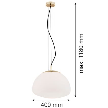 Argon 4317 - Candelabro suspenso TRINI 1xE27/15W/230V d. 40 cm dourado