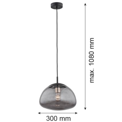 Argon 4334 - Candelabro suspenso TRINI 1xE27/15W/230V preto