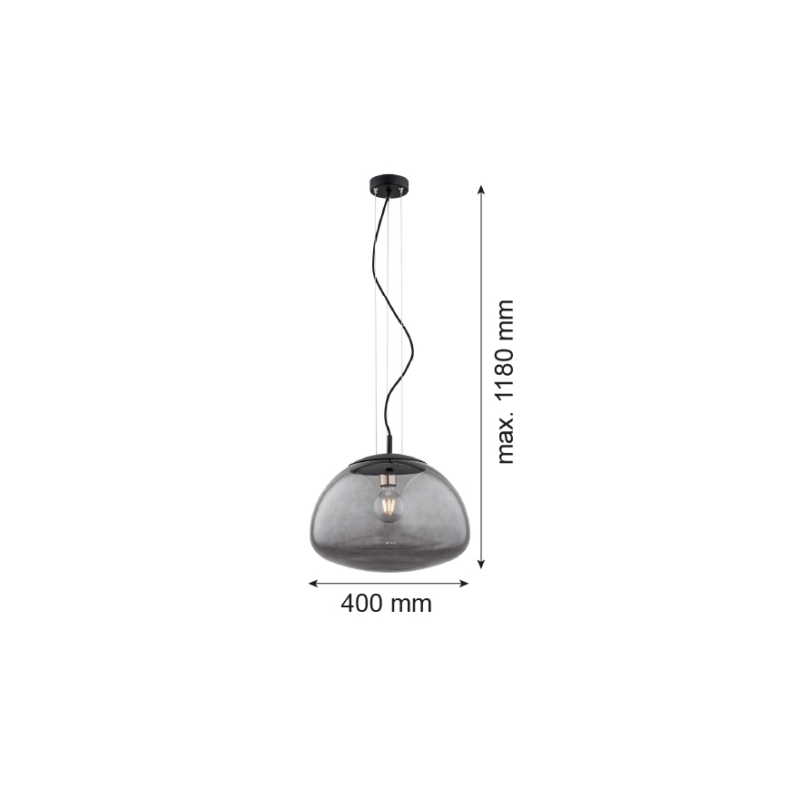Argon 4350 - Candelabro suspenso TRINI 1xE27/15W/230V d. 40 cm preto