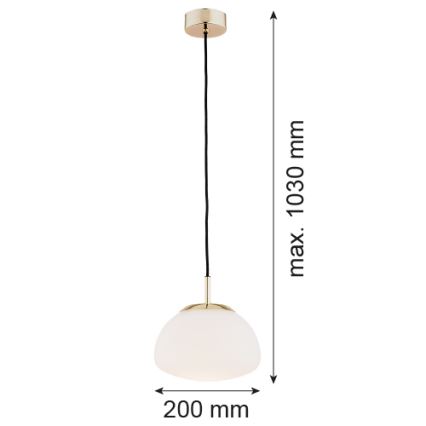 Argon 4352 - Candelabro suspenso TRINI 1xE27/15W/230V d. 20 cm dourado