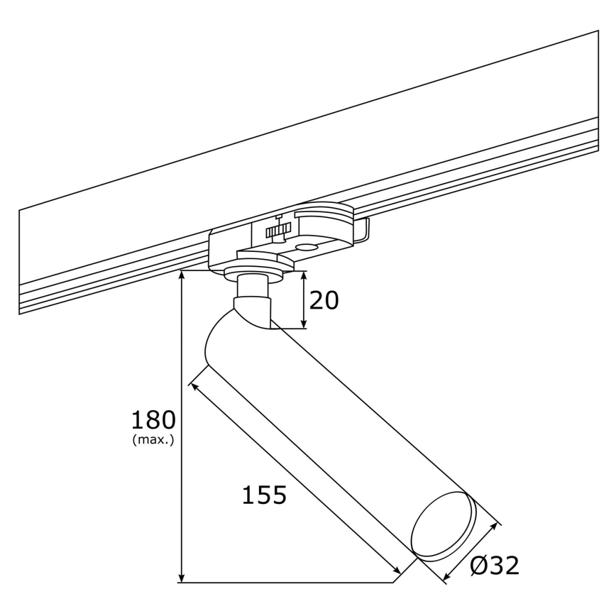 Argon 4353 - Foco LED para sistema de carril ELBRUS LED/4,5W/230V branco