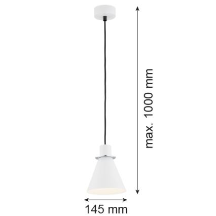 Argon 4681 - Candelabro suspenso BEVERLY 1xE27/15W/230V branco/cromado brilhante