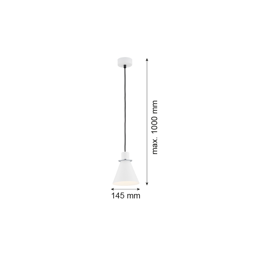 Argon 4681 - Candelabro suspenso BEVERLY 1xE27/15W/230V branco/cromado brilhante