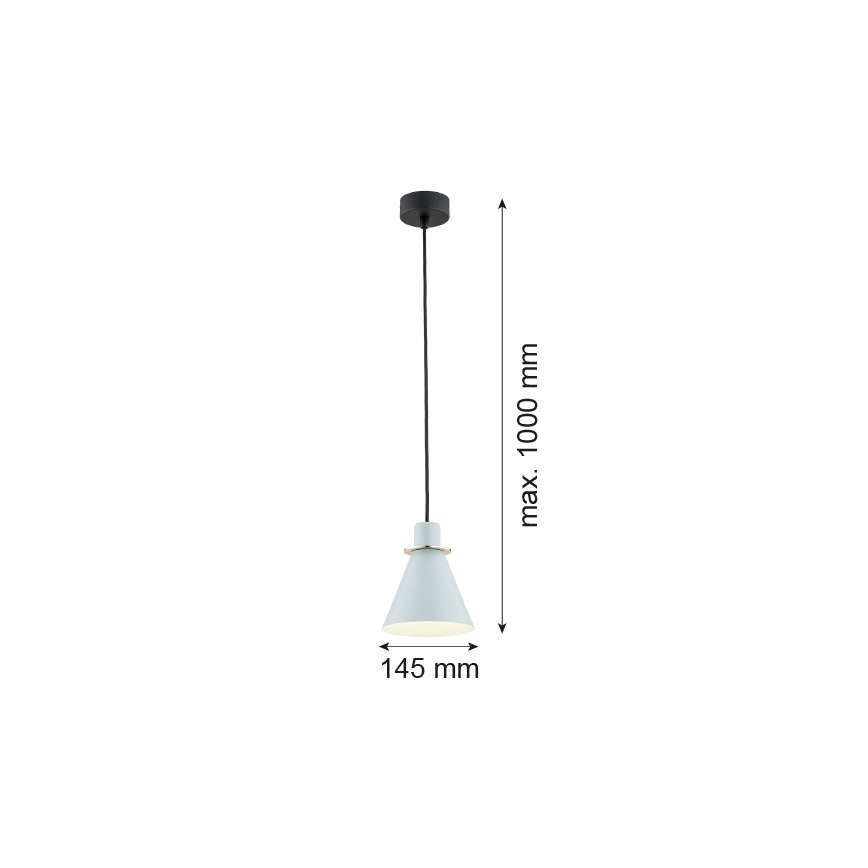 Argon 4682 - Candelabro suspenso BEVERLY 1xE27/15W/230V azul/dourado
