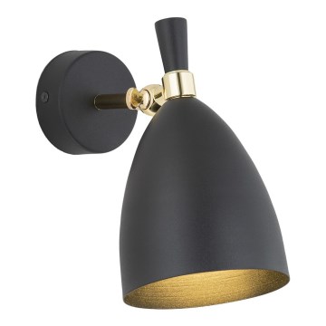 Argon 4701 - Iluminação de parede CHARLOTTE 1xE27/15W/230V preto/dourado