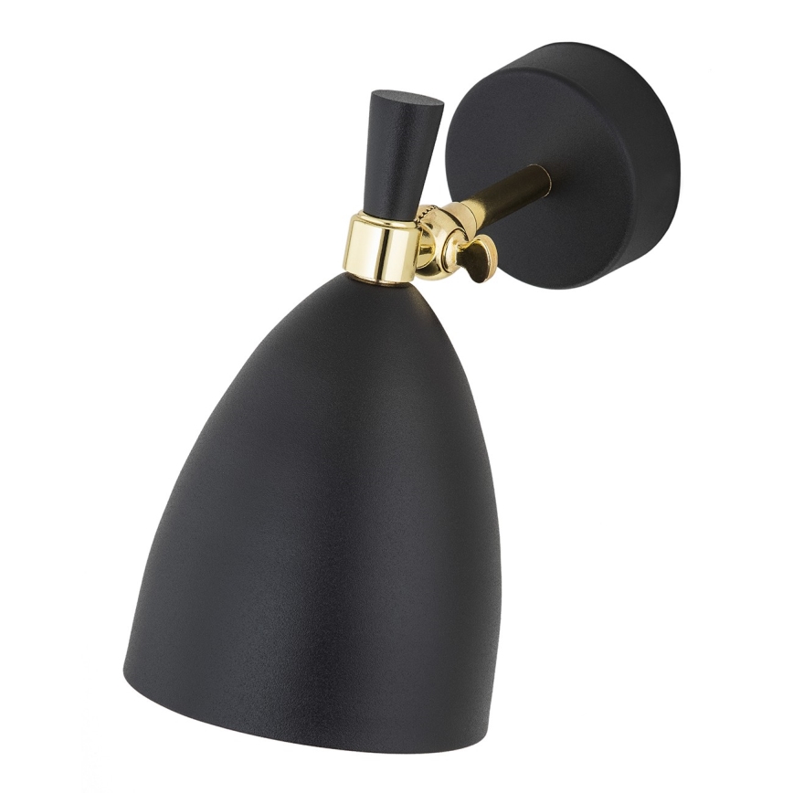 Argon 4701 - Iluminação de parede CHARLOTTE 1xE27/15W/230V preto/dourado