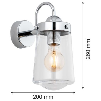 Argon 4719 - Iluminação de parede de casa de banho PASADENA 1xE27/15W/230V IP44