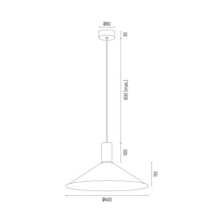 Argon 4912 - Candelabro suspenso MINORI 1xE27/15W/230V preto/dourado