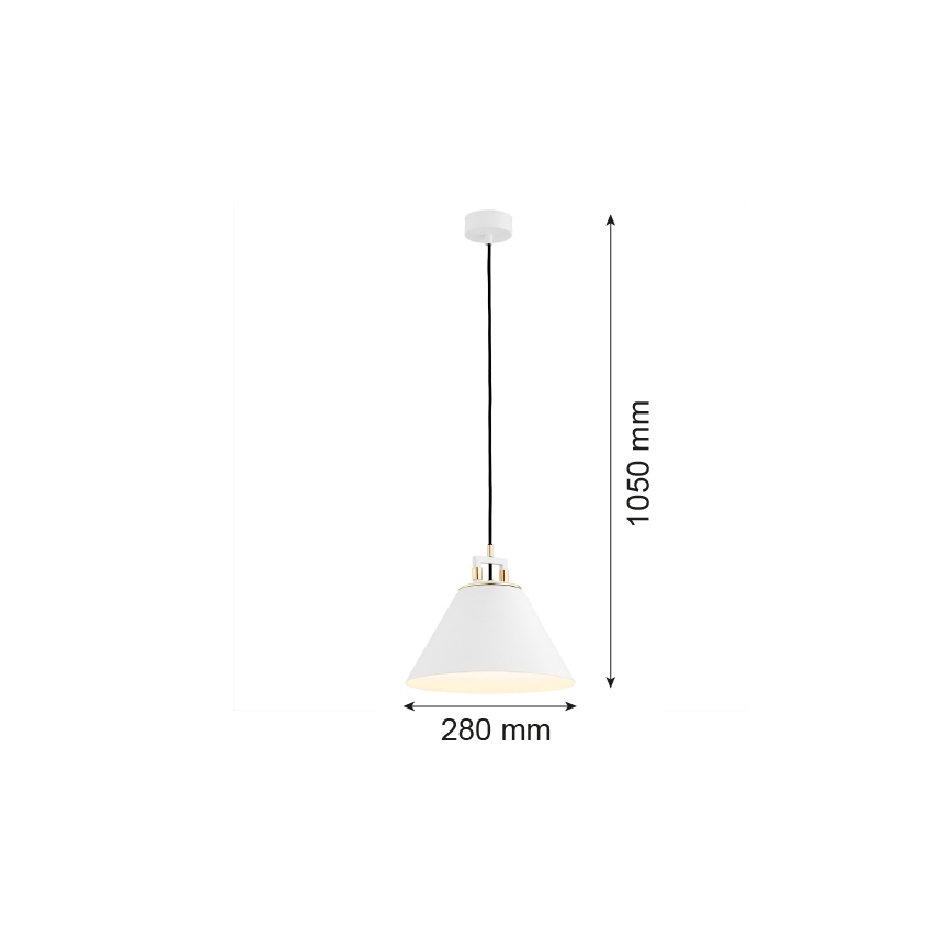 Argon 4914 - Candelabro suspenso ORTE 1xE27/15W/230V branco