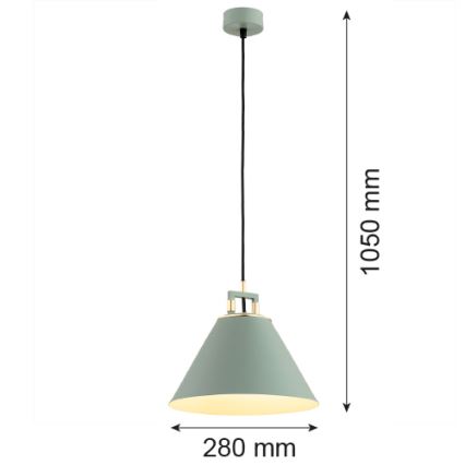 Argon 4916 - Candelabro suspenso ORTE 1xE27/15W/230V verde