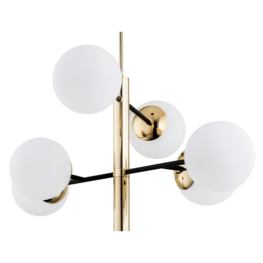 Argon 5041 - Candelabro suspenso CAMERON 8xE27/15W/230V latão/preto