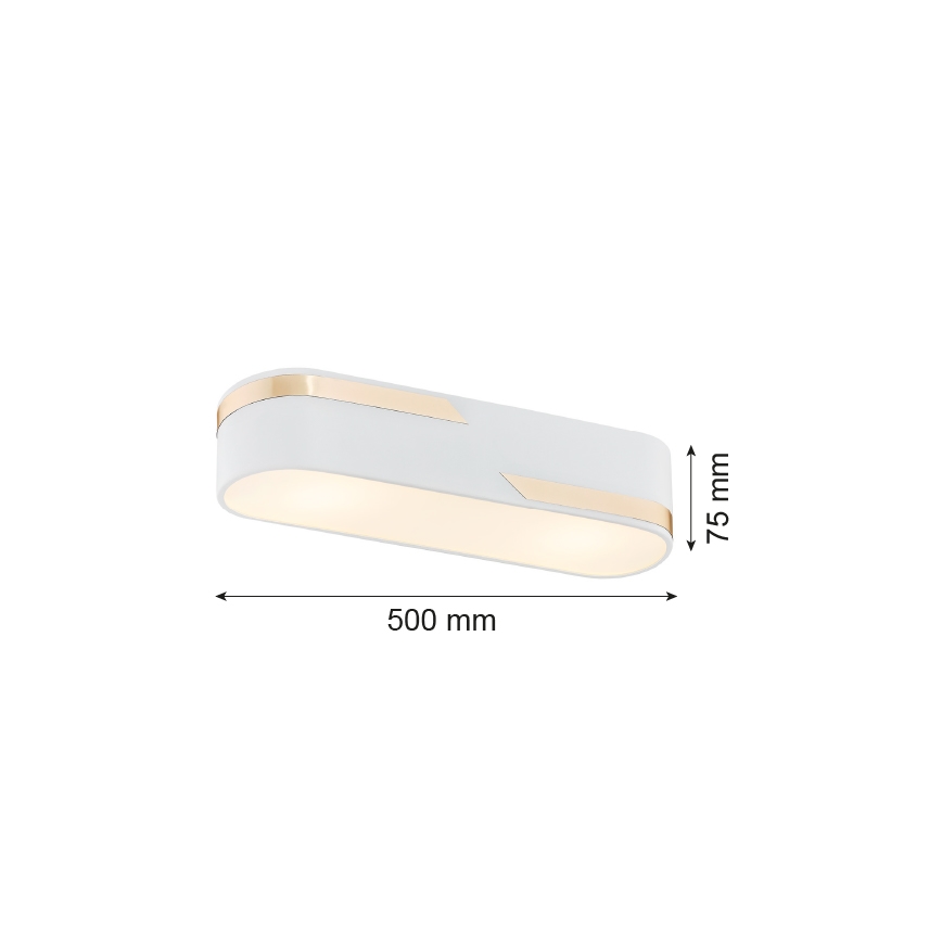 Argon 6003 - Iluminação de teto TONI 3xE27/15W/230V branco/dourada