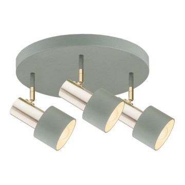 Argon 6007 - Foco DORIA 3xE27/15W/230V verde/latão