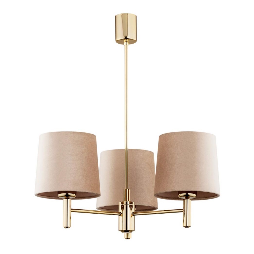 Argon 6109 - Candelabro suspenso PONTE 3xE27/15W/230V bege