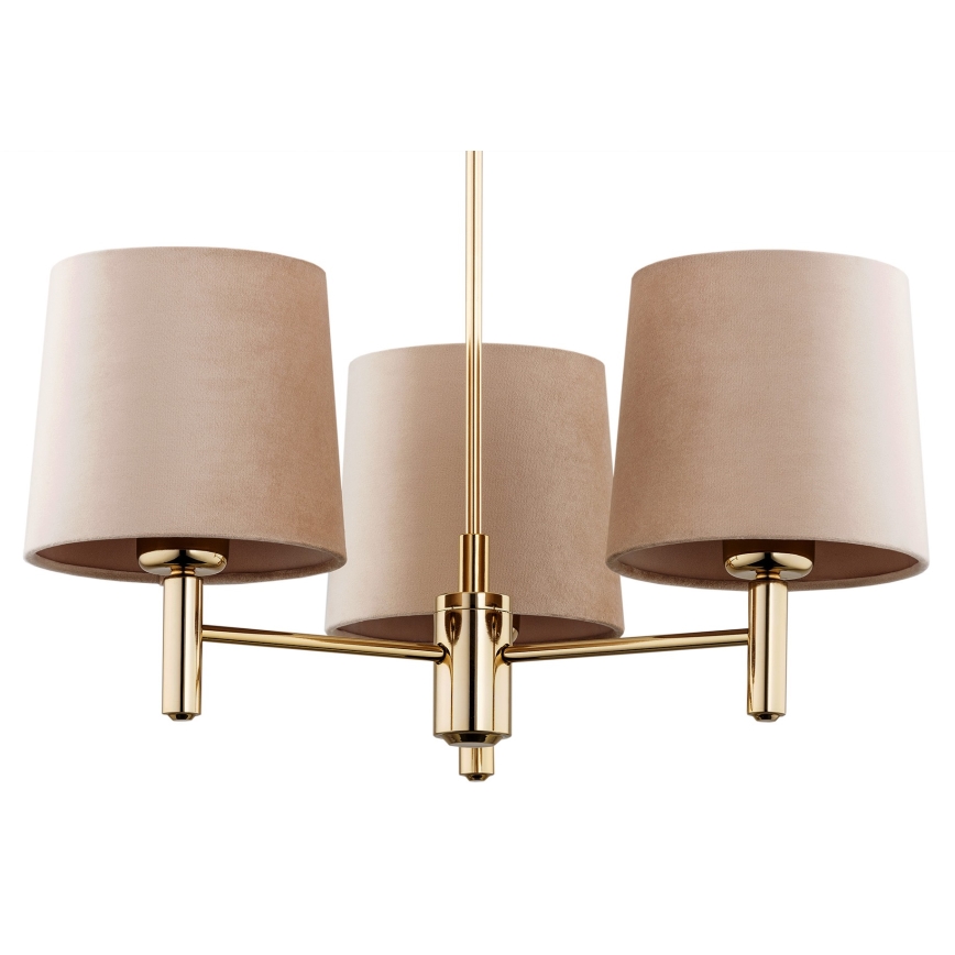 Argon 6109 - Candelabro suspenso PONTE 3xE27/15W/230V bege