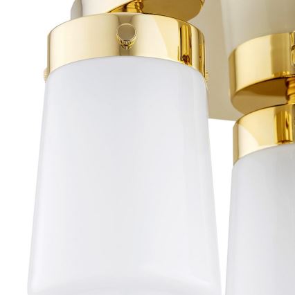 Argon 6165 - Candelabro montado à superfície PASADENA 3xE27/15W/230V dourado/branco