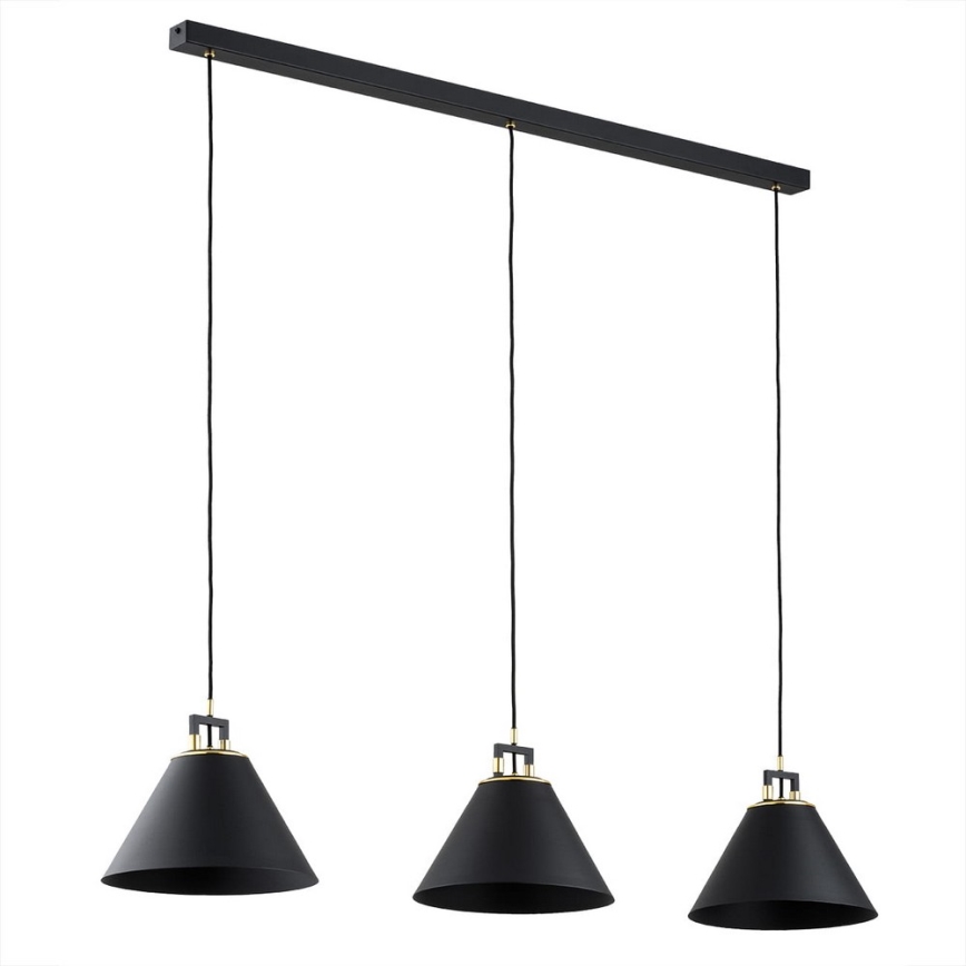 Argon 6174 - Candelabro suspenso ORTE 3xE27/15W/230V preto