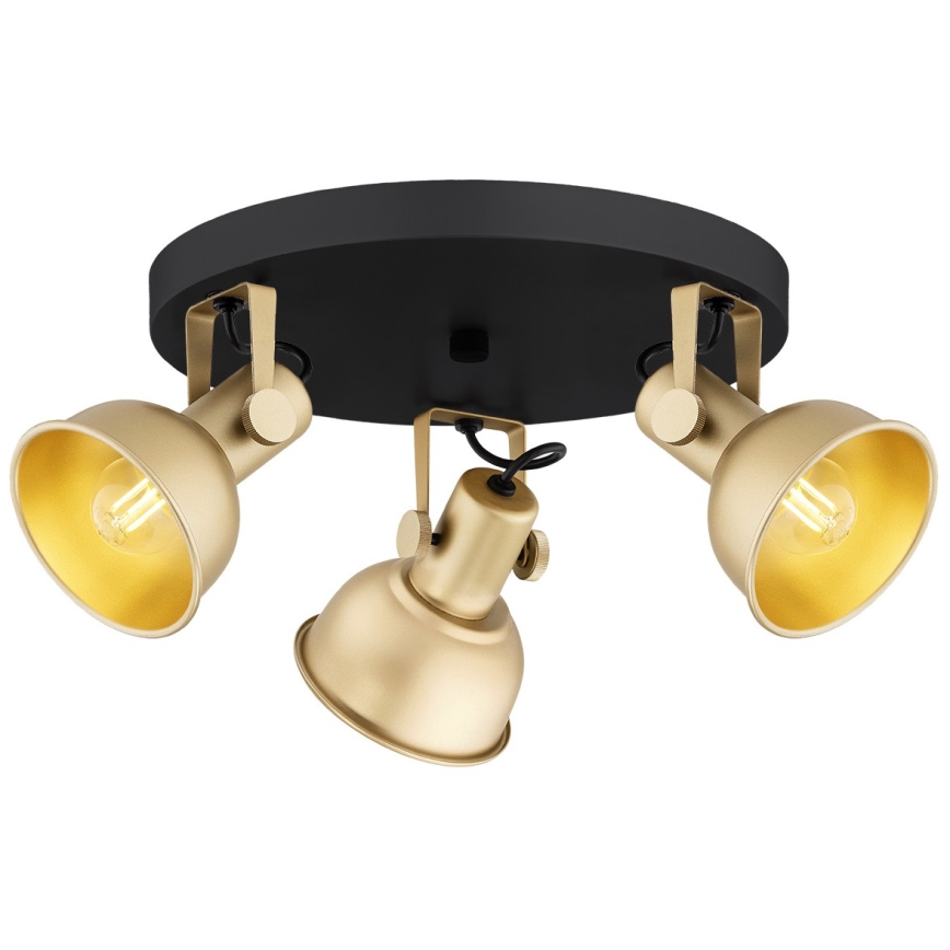 Argon 6243 - Foco LENORA 3xE14/7W/230V dourada/preto