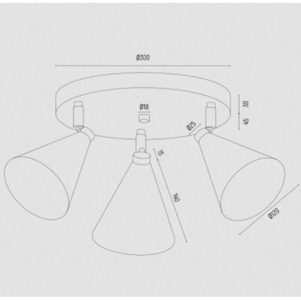 Argon 6245 - Foco LUCINDA 3xE14/7W/230V verde