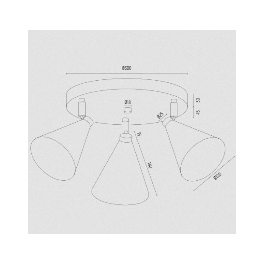 Argon 6245 - Foco LUCINDA 3xE14/7W/230V verde