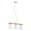 Argon 6250 - Candelabro suspenso ARDEN 3xE27/15W/230V dourada