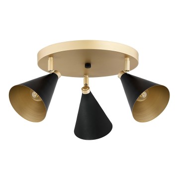 Argon 6262 - Foco LUCINDA 3xE14/7W/230V preto/dourada