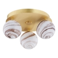 Argon 6290 - Iluminação de teto FABIO 3xE14/7W/230V alabastro dourada
