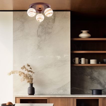 Argon 6292 - Iluminação de teto FABIO 3xE14/7W/230V alabastro castanho