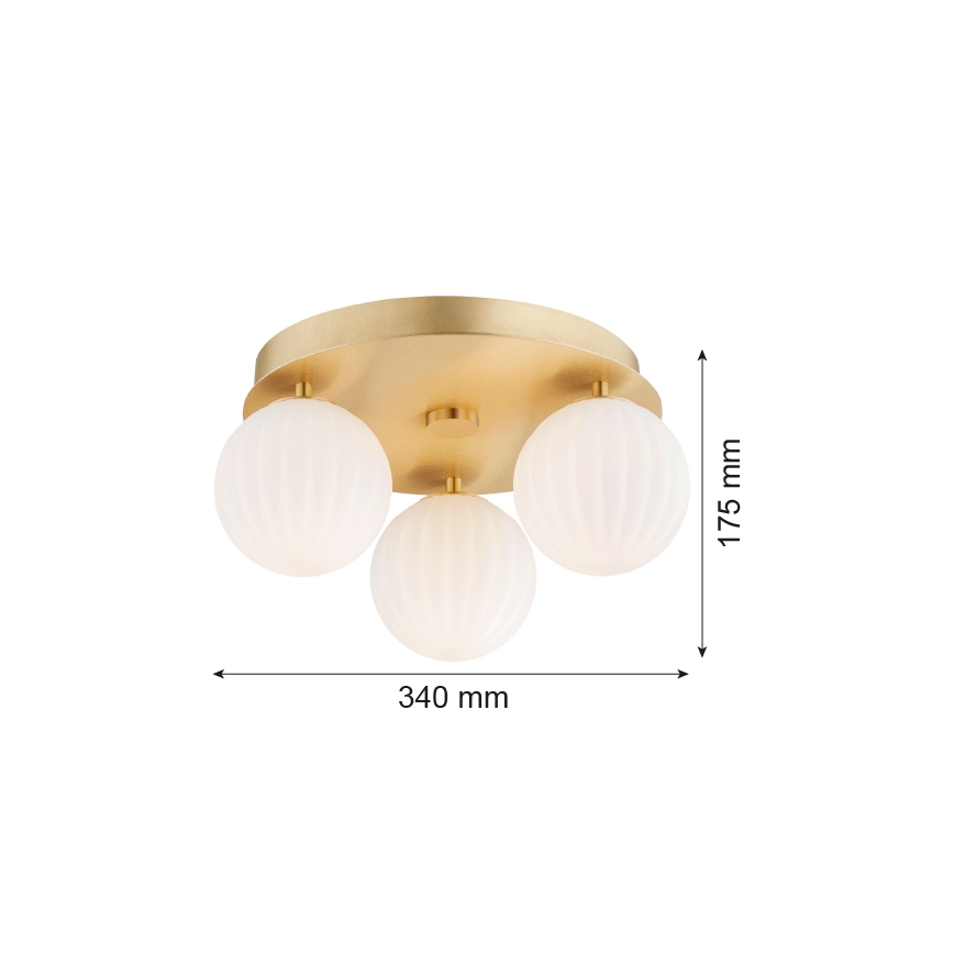 Argon 6305 - Iluminação de teto PALOMA 3xE14/7W/230V dourado/branco