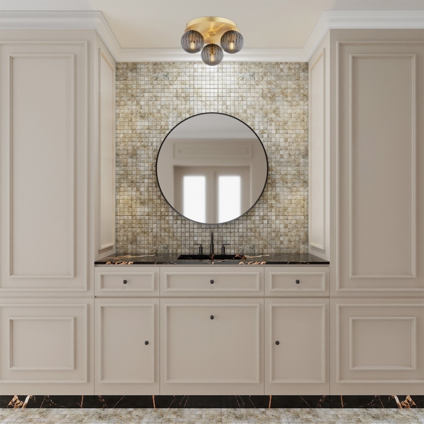 Argon 6308 - Iluminação de teto PALOMA 3xE14/7W/230V dourado/preto