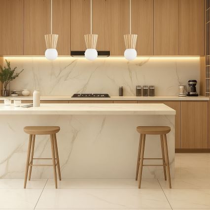 Argon 6357 - Lustre de casa de banho suspenso por cabo VOLANTE 3xG9/6W/230V IP44 bege