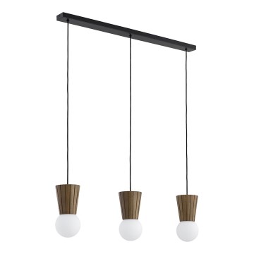 Argon 6358 - Lustre de casa de banho suspenso por cabo VOLANTE 3xG9/6W/230V IP44 castanho