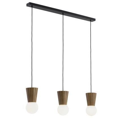 Argon 6358 - Lustre de casa de banho suspenso por cabo VOLANTE 3xG9/6W/230V IP44 castanho