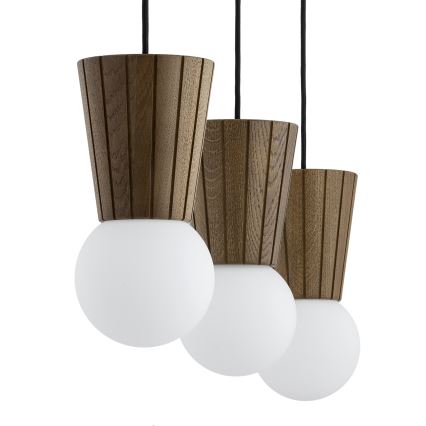 Argon 6358 - Lustre de casa de banho suspenso por cabo VOLANTE 3xG9/6W/230V IP44 castanho
