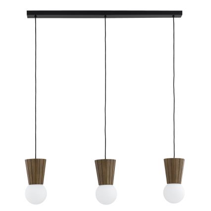 Argon 6358 - Lustre de casa de banho suspenso por cabo VOLANTE 3xG9/6W/230V IP44 castanho