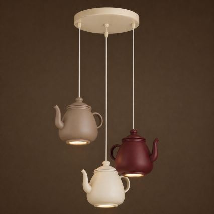 Argon 6366 - Lustre suspenso em cabo KAMAL 3xGU10/5W/230V