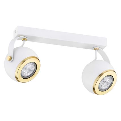 Argon 7038 - Foco KOS PLUS 2xGU10/5W/230V branco/dourado