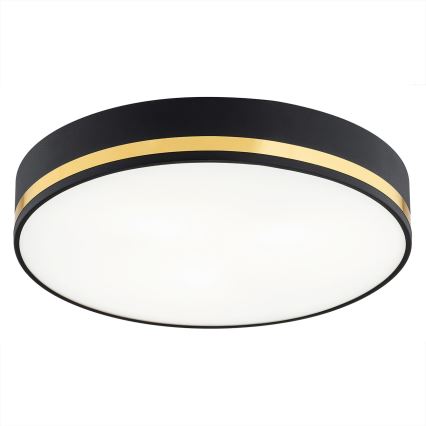 Argon 7040 - Iluminação de teto AMORE 2xE27/15W/230V diâmetro 25 cm preto/dourado