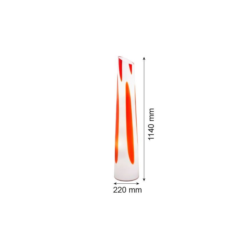 Argon 7042 - Lâmpada de pé POLONIA 2xE27/15W/230V branco/vermelho