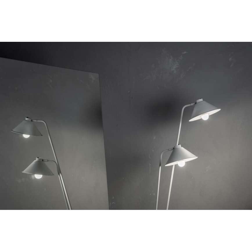 Argon 7074 - Candeeiro de pé GABIAN 2xE27/15W/230V branco